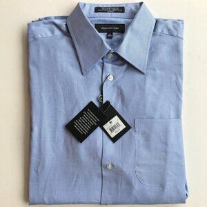 Men's Jones New York dress shirt NWT, woven texture 100% cotton 17  32/33